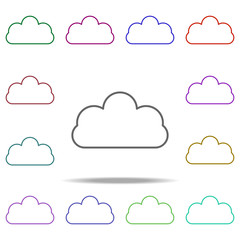 cloud storage icon. Elements of data secutity in multi color style icons. Simple icon for websites, web design, mobile app, info graphics