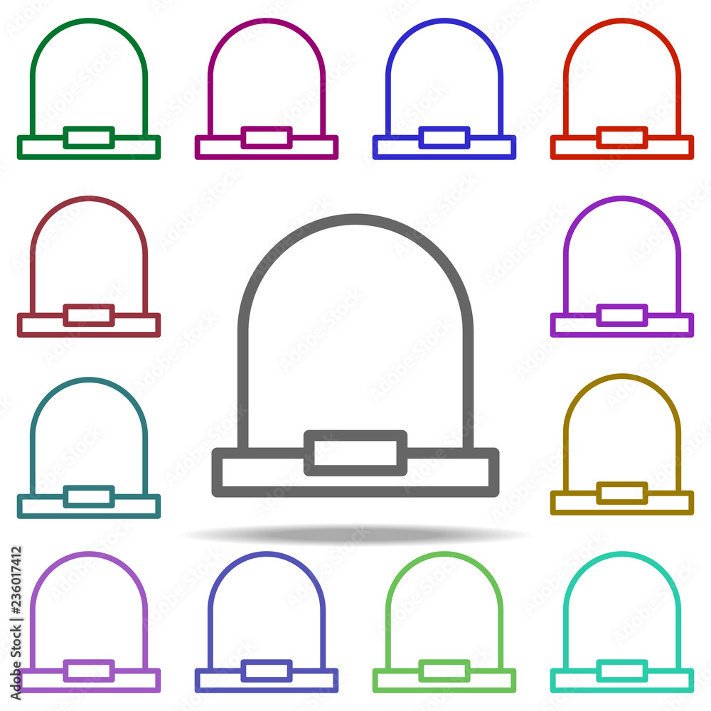 Poster a cap icon. elements of autumn in multi color style icons. simple icon for websites, web design, mob
