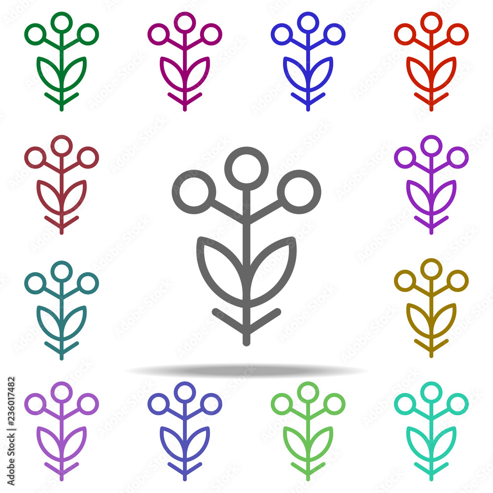 Aufkleber flower icon. elements of autumn in multi color style icons. simple icon for websites, web design, mo