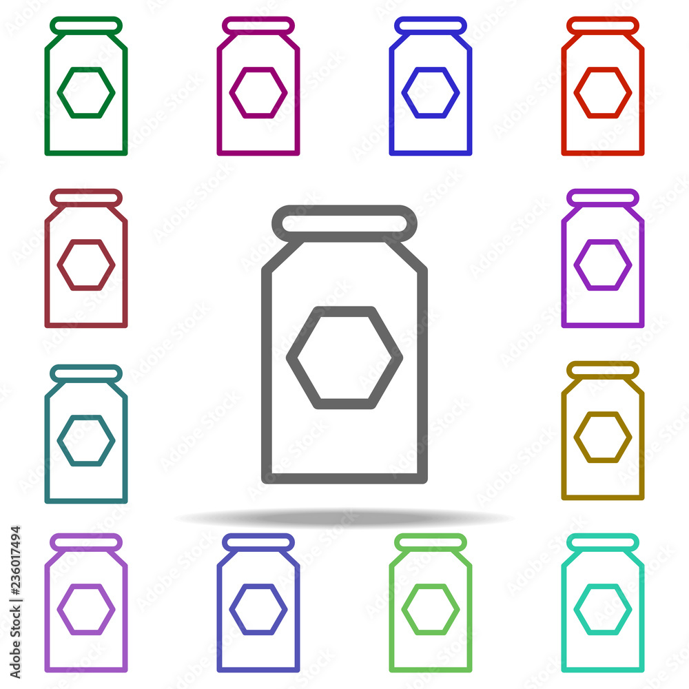 Poster jar of honey icon. elements of autumn in multi color style icons. simple icon for websites, web desi