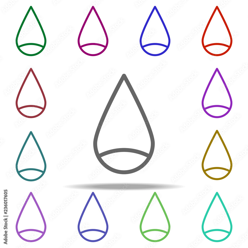 Poster a drop icon. elements of autumn in multi color style icons. simple icon for websites, web design, mo