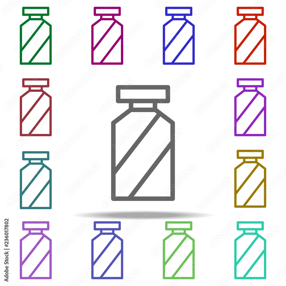 Poster flask icon. elements of autumn in multi color style icons. simple icon for websites, web design, mob