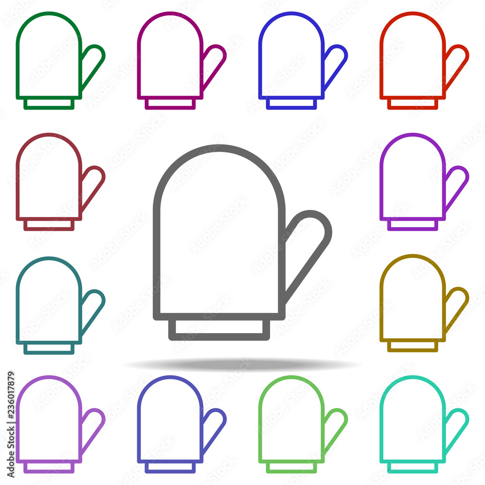 Poster gloves icon. elements of autumn in multi color style icons. simple icon for websites, web design, mo