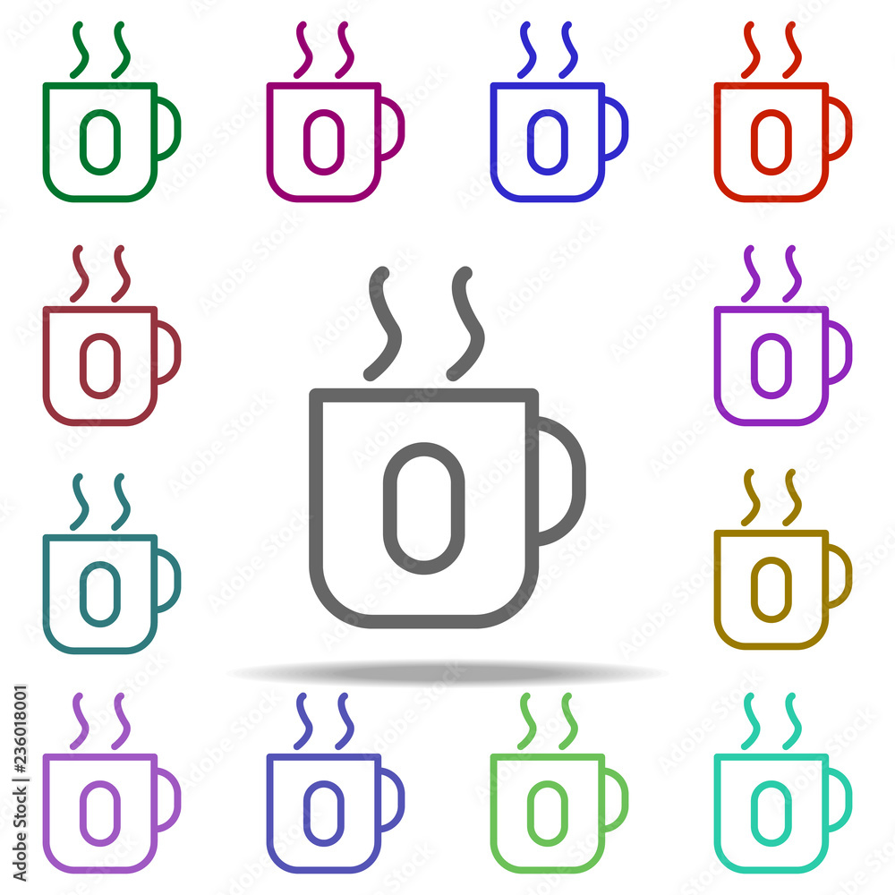 Poster coffee icon. elements of autumn in multi color style icons. simple icon for websites, web design, mo