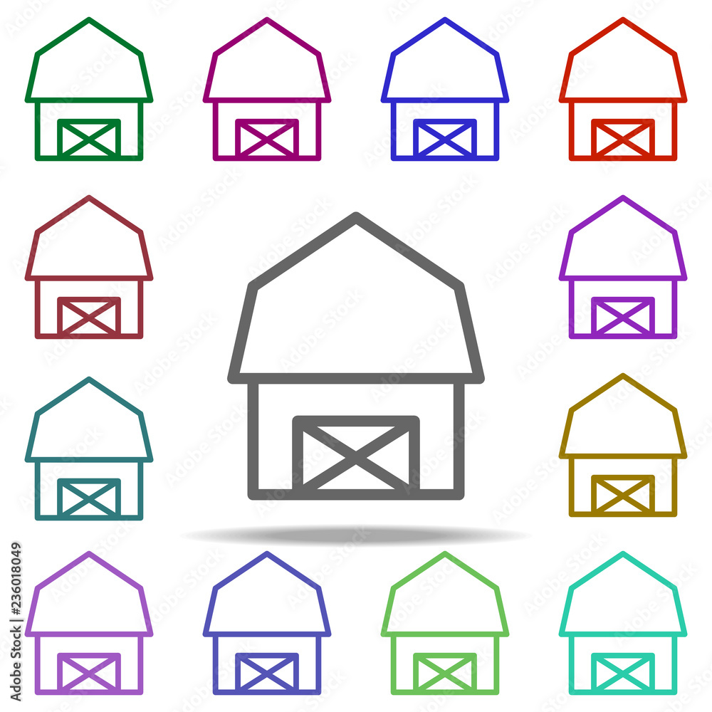 Poster farm icon. elements of autumn in multi color style icons. simple icon for websites, web design, mobi