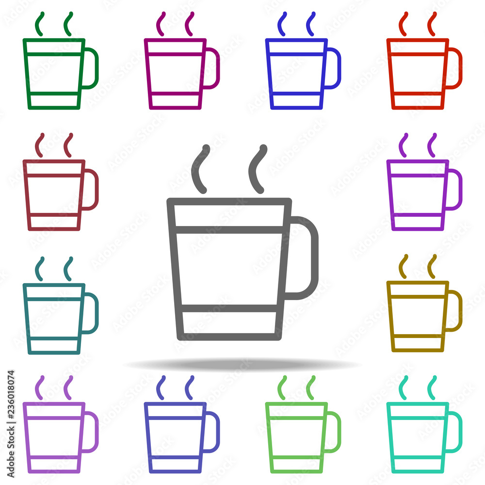 Poster tea icon. elements of autumn in multi color style icons. simple icon for websites, web design, mobil