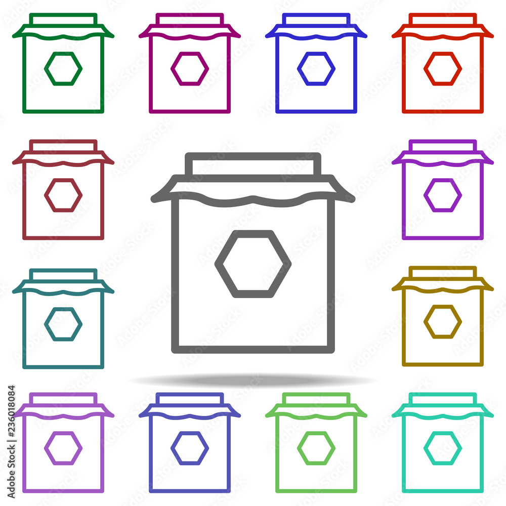 Poster honey bank icon. elements of autumn in multi color style icons. simple icon for websites, web design