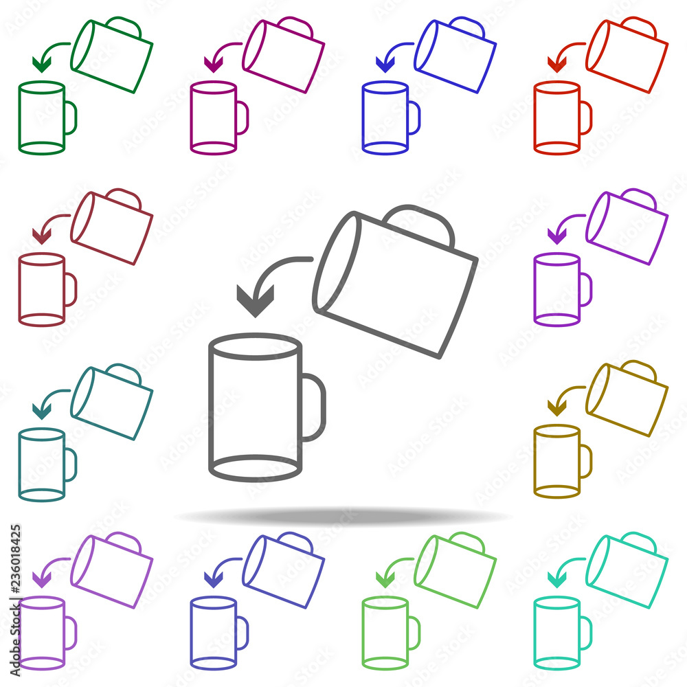 Poster additional transfer icon. elements of arrow and object in multi color style icons. simple icon for w