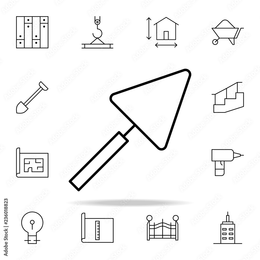 Aufkleber putty knife icon. architecture icons universal set for web and mobile