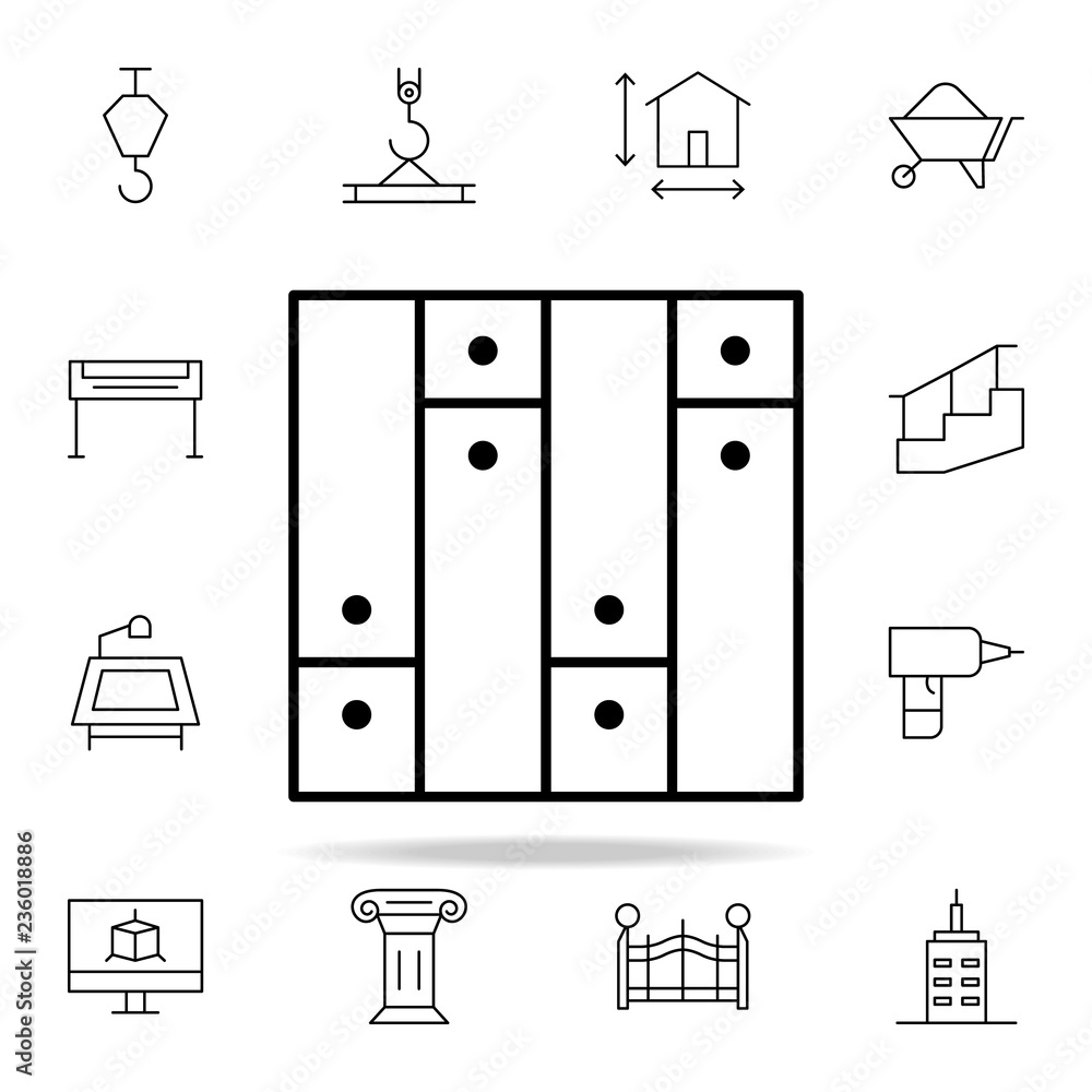 Poster parquet icon. architecture icons universal set for web and mobile