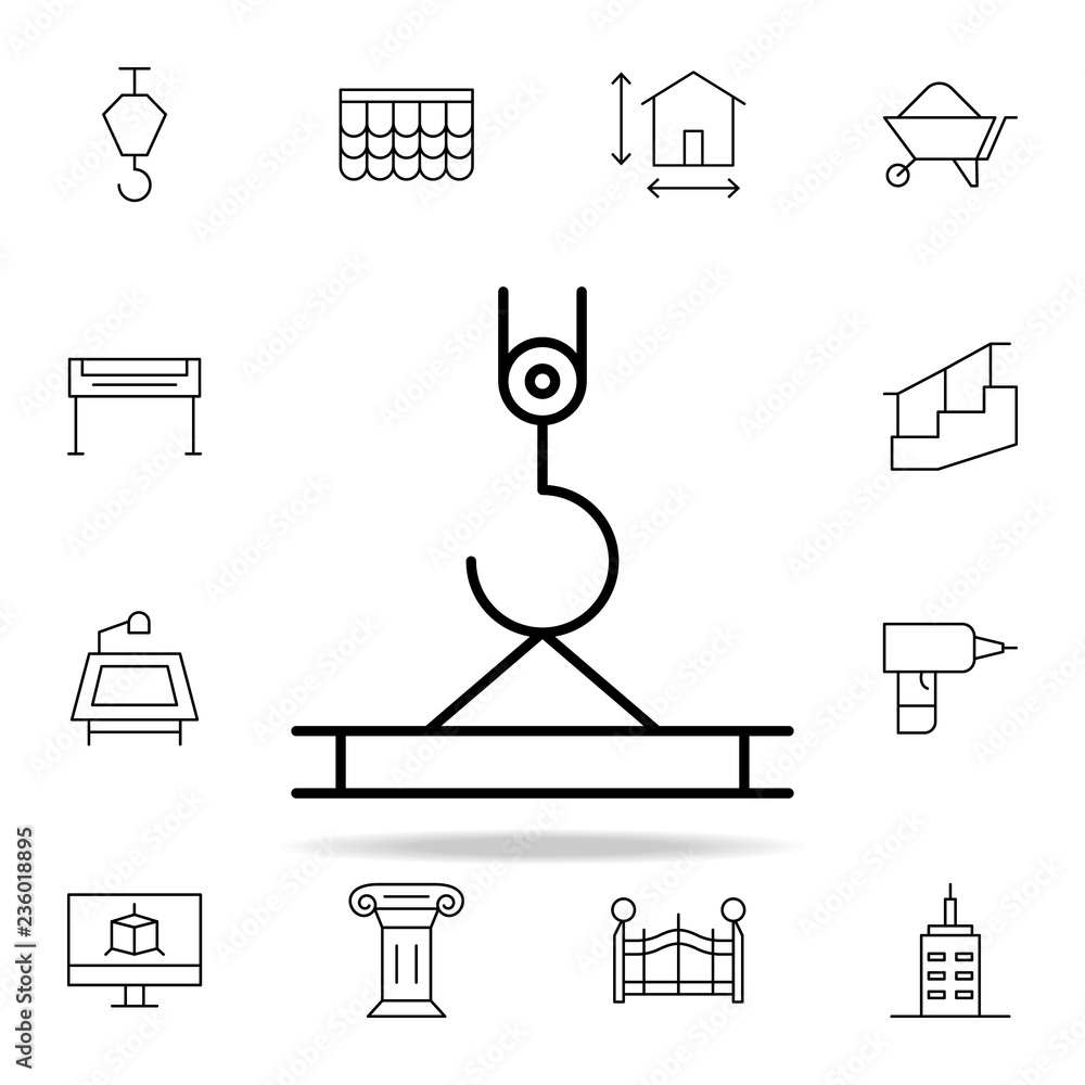 Poster crane icon. architecture icons universal set for web and mobile