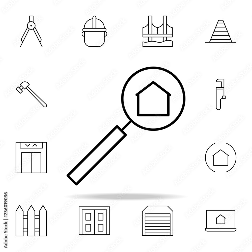 Poster apartment search icon. architecture icons universal set for web and mobile