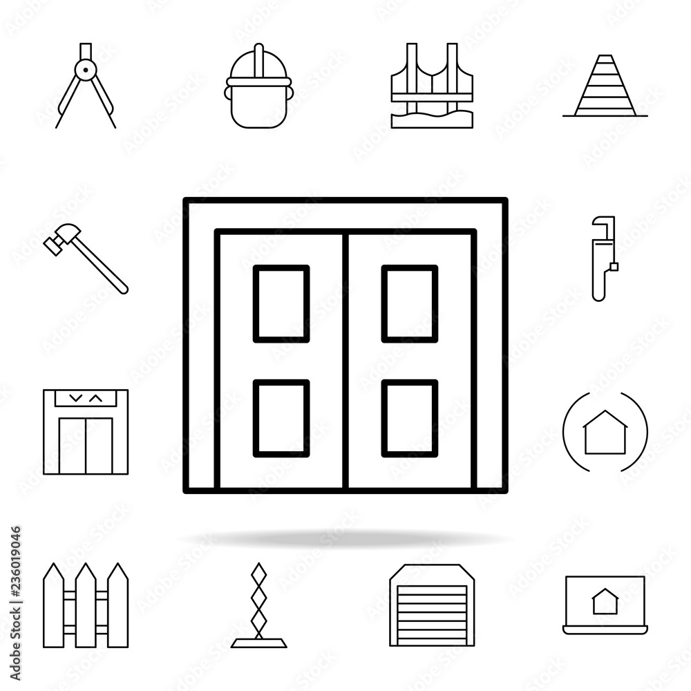 Poster the door icon. architecture icons universal set for web and mobile