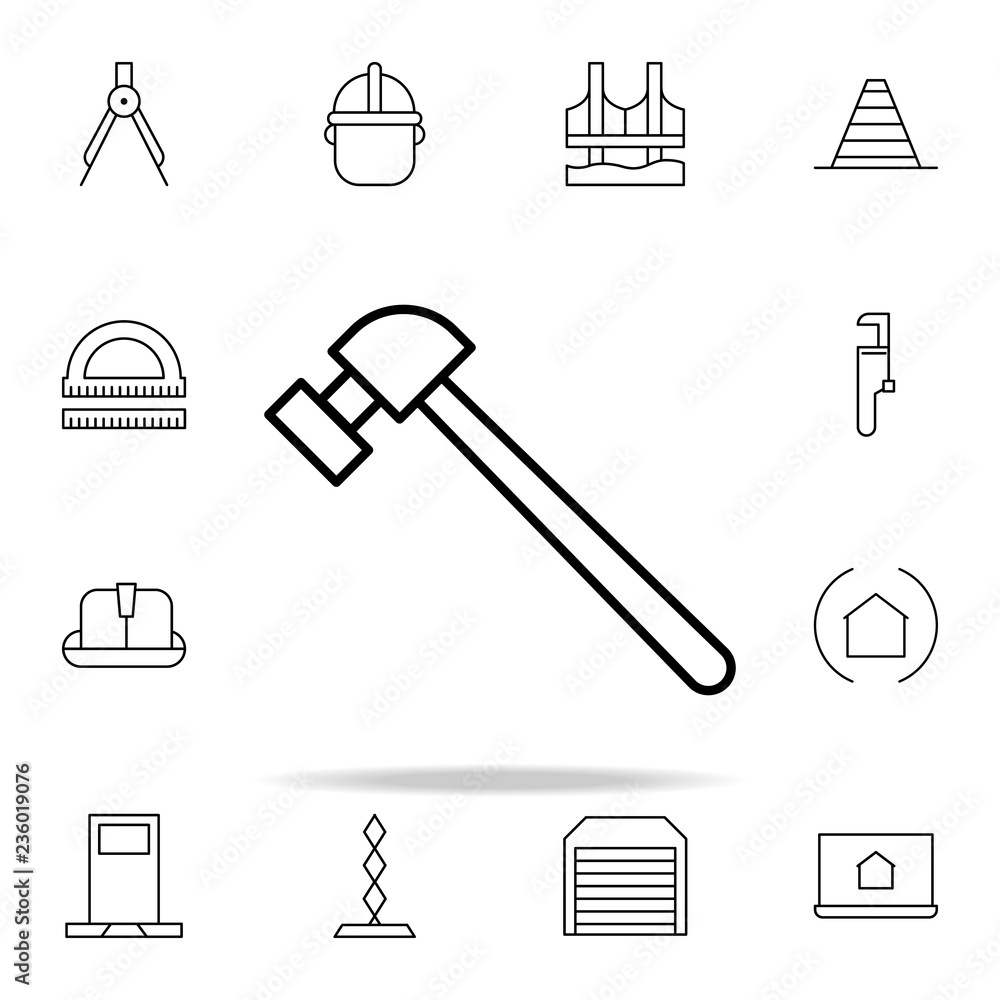 Poster hammer icon. architecture icons universal set for web and mobile