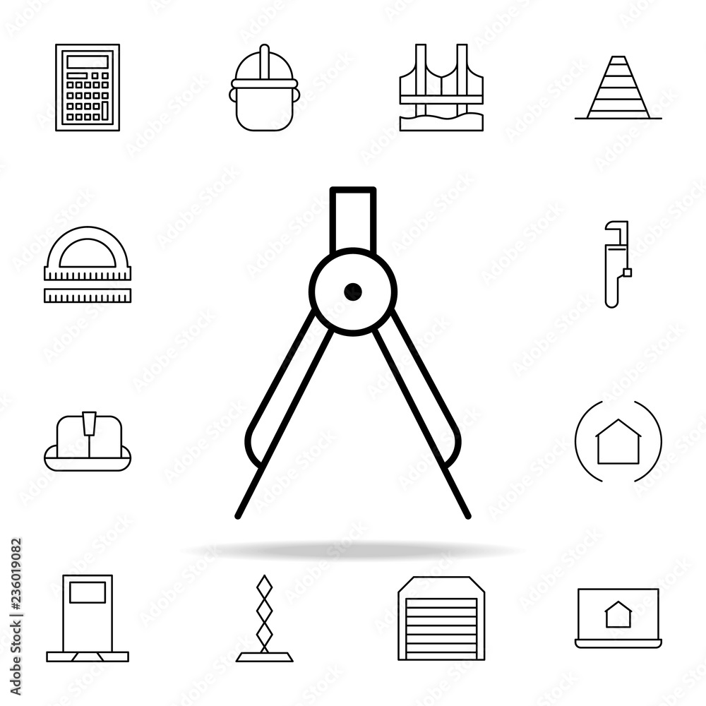 Poster compass icon. architecture icons universal set for web and mobile