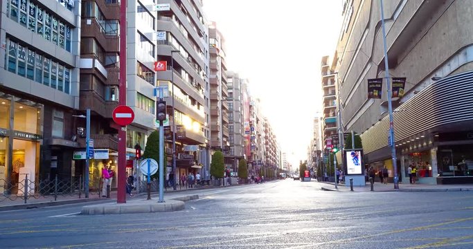 Timelapse of traffic and people on the Maisonnave Avenue