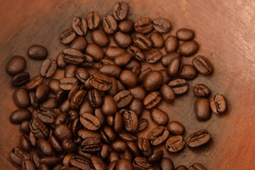 Close Up of grain coffee texture