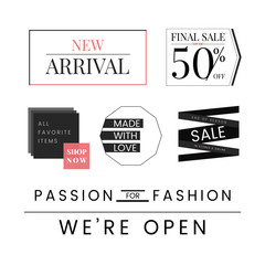 Set of sale promotion design template