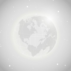 Worldwide connection gray background illustration vector