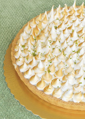 Half of a Lemon Pie with meringue on top