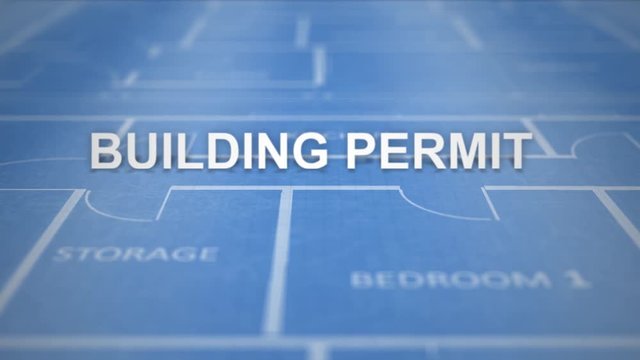 Blueprint Text on Architectural Drawing Series - Building Permit