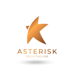 Star logo vector. Universal abstract logo with a star symbol for any business. Star sign - a leader, success and power.