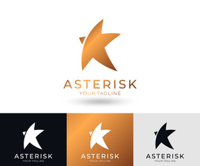 Star logo vector. Universal abstract logo with a star symbol for any business. Star sign - a leader, success and power.