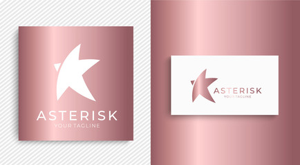 Star logo vector. Universal abstract logo with a star symbol for any business. Star sign - a leader, success and power.