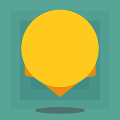 Business Empty template for Layout for invitation greeting card promotion poster voucher. Blank Color Circle Floating Vector with Shadow and Design at the Edge