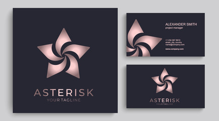 Star logo vector. Universal abstract logo with a star symbol for any business. Star sign - a leader, success and power.