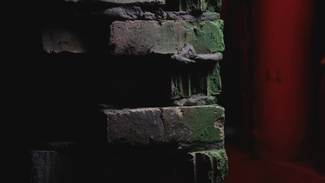 Doper taking drug pills package from secret hideout and leaving, smuggling