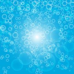 Bubbles in water background pattern