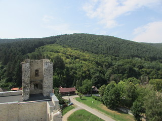 Fototapeta na wymiar Landscape with medieval Diosgyor castle, Miskolc, Hungary