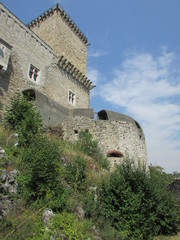 Fototapeta na wymiar View of medieval Diosgyor castle tower and wall, Miskolc, Hungary