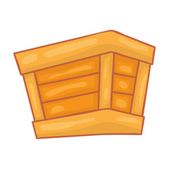 wood box isolated illustration on white background