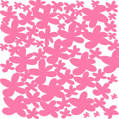 Design business Empty copy space text for Ad website promotion isolated Banner template. Freehand Drawn and Painted Simple Flower in Seamless Repeat Pattern Vector