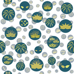 Vector white carnival night sky seamless repeat pattern. Great for festive season wallpaper, scrapbooking, gift wrapper, fabric projects.