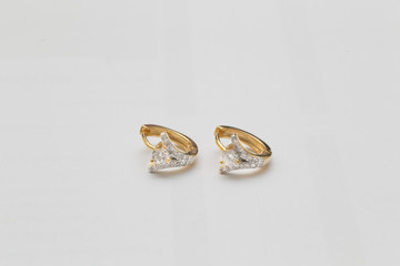 Diamond earrings Golden