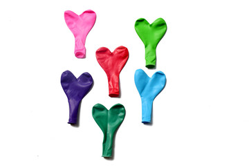 Balloon has not blown on white background