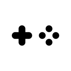 Logo of console or mobile game, controller or joystick, simple i © fokas.pokas