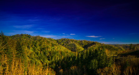 sunset in the mountains