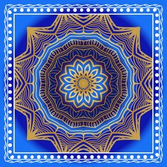 Traditional ornamental floral pattern for fashion print. Ethnic mandala decoration.