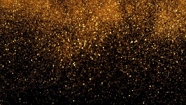 Golden glitter background in super slow motion shooted with high speed cinema camera at 1000fps 4K