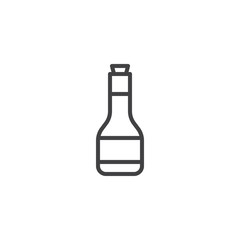 Beer bottle outline icon. linear style sign for mobile concept and web design. Beverage, drink simple line vector icon. Symbol, logo illustration. Pixel perfect vector graphics