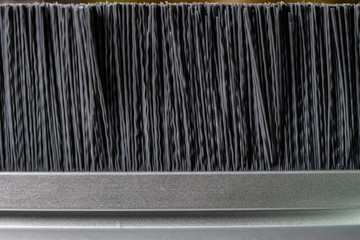 Villi brushes on aluminum base gray color close-up
