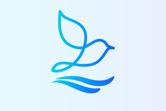 Logo bird stylized icon 