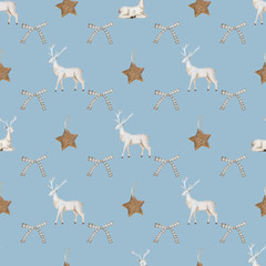 Scandinavian delicate watercolor patterns. Noel. Winter holiday patterns. Happy New Year and Merry Christmas! For packaging, paper, cloth, cards, banners and other