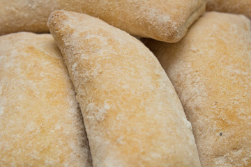 delicious cakes in powdered sugar