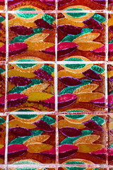 Beautiful colorful oriental pattern design tile