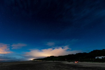Oregon Coast Beach at Night